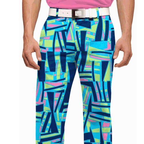 Loudmouth pánské kalhoty dlouhé "Tiki Bar Blue"